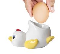 Porte-œufs doux à la baisse, support d'oeuf - Poulet/canard Adorable porte-œufs en céramique à œufs à œufs à œufs,Stand, plateau de décoration animale drôle pour la cuisine