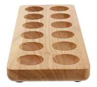 Porte-œufs en Bois à Grille Double Cuisine et Présentation | Surface Arrondie et Lisse, Fond Plat, Organisation du Comptoir, Convient aux Œufs de Poule Peints