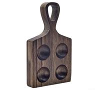 Porte-œufs en bois d'acacia massif à 4 compartiments avec poignée pour une utilisation en cuisine - Plateau en bois d'acacia massif pour organiser et stocker les œufs en toute sécurité