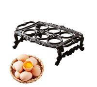 Porte-œufs - Grille créative en fonte | Plateau à œufs de 6 ou 8 compartiments | Organisateur de rangement pour cuisine, maison, bar, restaurant | Affichage durable d'œufs