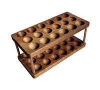Porte-œufs - Panier de rangement en bois à 2 niveaux, boîte à œufs