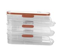 Porte-œufs pour réfrigérateur à 3 couches, boîte de rangement automatique des œufs à roulement, distributeur de stockage des œufs, avec couvercle, pour réfrigérateur à une rangée (Une seule rangée)