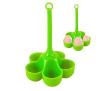 Porte-œufs pour œufs durs | Support à œufs en silicone à 5 grilles avec poignée anti-brûlure - Grille de cuisson multifonction pour œufs à la vapeur pour autocuiseurs