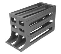 Porte-œufs Roulant, Distributeur D'œufs à 4 Niveaux pour Réfrigérateur, Peut Contenir 60 œufs, Conception par gravité avec Matériau PP de qualité Supérieure, Gain de Place (GREY)