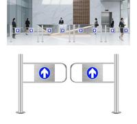 Porte Unidirectionnelle pour Magasins Barrière Sécurité Automatique - Porte d'Entrée Robuste à Ressort pour Supermarché/Entrepôt-pour EntrepôT, BibliothèQue 200x100cm
