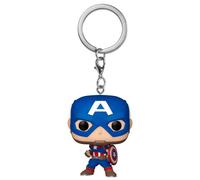 Porte unko Pop ! Marvel Captain America Classics Bleu TU