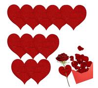 Porte-ustensiles - 10 poches à fourchettes en forme de cœur | Porte-fourchette et cuillère en feutre | pour Saint-Valentin, dîner, mariage, anniversaire, fête des mères, fiançailles