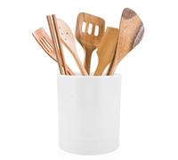 Porte Ustensiles, 16x14cm Support de Rangement Rotatif à 360° Chariot à Ustensiles avec Séparateur Inférieur, Panier à Baguettes Simple Récipient pour Vaisselle, Organisateurs de Comptoir de Cuisine