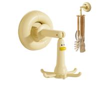 Porte-ustensiles À Ventouse - Support À Crochet De Cuisine En ABS De 7,87 Pouces | Organisateur De Rangement Sans Perceuse - Support Suspendu Sous L'armoire, Idéal Pour Les Cuillères, Spatules, Ustens