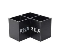 Porte-ustensiles Comptoir De Cuisine-plateau De Vaisselle En Bois, Organisateur De Couverts Cuillère Fourchette, Rangement D'argenterie Durable, Support Polyvalent | Support Pour Baguettes, Serviettes