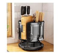 Porte-ustensiles Couteau rotatif multifonctionnel rack rack Cuisine baguettes de cuisine cage planche à découper rack rack rack porte-couteau à 360 ° Rotation libre Pot à Ustensiles