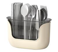 Porte-ustensiles De Comptoir - Caddy De Cadraves À 3 Compartiments, Bac D'argenterie Transparent | Organisateur De Couverts, Pinces Et Outils De Cuisine Pour Garder Ustensiles Soignés, Accessibles