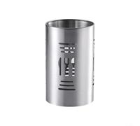 Porte-ustensiles de comptoir en acier inoxydable, 16 x 10 cm, égouttoir pour fourchettes, cuillères, baguettes, design à circulation d'air, résistant à la rouille et facile à nettoyer, pour cuisiniers