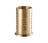 Porte-ustensiles de cuisine en acier inoxydable pour comptoir de cuisine, fourchettes, cuillères, baguettes et outils de cuisine, organiseur rond argenté avec flux d'air (doré D)