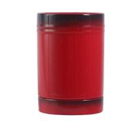 Porte-ustensiles de cuisine en céramique avec plateau de drainage, organiseur rouge de grande capacité pour comptoir, design élégant de peinture dégradée, solution de rangement durable et stable