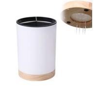 Porte-ustensiles de cuisine - Grand pot à ustensiles rotatif à 360 °, organiseur de cuisine pour argenterie en acier inoxydable, couverts, cuillère, spatule, outils (blanc)
