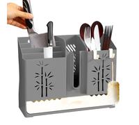 Porte-ustensiles de cuisine - Monté avec crochets réglables et design compact | Organisateur d'outils pour spatules, cuillères, blanchisseurs, plus dans les petites cuisines, les aliments