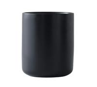 Porte-ustensiles de cuisine noir pour comptoir, pot à ustensiles de cuisine en céramique mate pour comptoir, facile à nettoyer, support de spatule moderne pour décoration de ferme, 11,4 x 16,3 cm