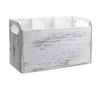 Porte-ustensiles de cuisine - Organisateur de comptoir en bois | Chariot de rangement rustique à 3 compartiments pour ustensiles de cuisine, spatules, pinces, louches, disposition du plan de travail