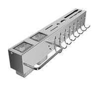 Porte-ustensiles De Cuisine - Rail De Cuisine Adhésif Avec Crochets, Porte-outils De De 50 Cm | Porte-ustensiles Suspendu En Acier Inoxydable Pour La Cuisinee, La Salle De Bain, Le Salon Et Bie