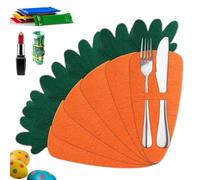 Porte-ustensiles De Fête - Organisateur De Carottes Réutilisable 6 Pièces | Couvre-couverts En Forme De Carotte, Baguettes Et Repose-couverts Pour Cuillère, Fourchette, Coupe-couverts, Maison, Ferme,