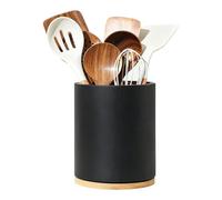 Porte-ustensiles en bois - Rack de rangement rotatif 360, organisateur de couverts de cuisine, support d'argenterie compact, conception d'accès facile, organisateur d'outils de cuisson, rangement de g