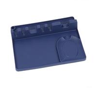 Porte-ustensiles innovant en silicone avec tapis d'égouttement pour garder votre cuisinière propre pendant la cuisson (bleu)