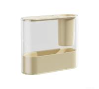 Porte-ustensiles mural blanc avec trous de drainage | Design mural, trous de drainage intégrés, séchage rapide, rangement hygiénique, empêche l'accumulation d'eau