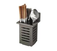 Porte-ustensiles Porte-ustensiles en acier inoxydable, support de séchage d'ustensiles mural, pot à ustensiles de cuisine carré amovible, support de rangement robuste for couverts Pot Ustensile