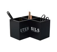 Porte-ustensiles pour comptoir de cuisine, plateau de rangement de vaisselle en bois | Support de spatule pour comptoir - pour argenterie, cuillères, fourchettes, couverts, baguettes, serviettes