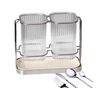 Porte-ustensiles pour cuisine - Organiseur transparent moderne | Porte-cuillère, fourchette, baguettes, accessoires ménagers pour spatule, outils de cuisine, armoires, comptoir, garde-manger, table de