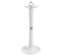 Porte-ustensiles rotatif, organisateur rotatif avec 6 crochets, rangement robuste et antidérapant pour louche, spatule, écumoire, cuillère, pelle à spaghetti