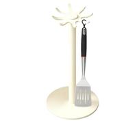 Porte-Ustensiles Rotatif Pour Plan De Travail Support Rotatif 360° Avec 8 | Support ustensiles cuisine sur plan de travail Pour Cuillère Écumoire Louche À Soupe Presse-Purée Fou Blanc