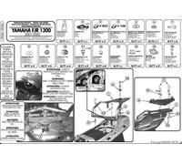 PORTE VALISE CENTRAL KAPPA YAMAHA FJR 1300 (01-05) (AVEC MONOKEY RECORDS)
