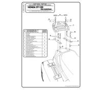 Support de boîtier supérieur GIVI pour boîtier monoclé, avec plaque pour Honda ST 1100 Pan European