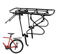 Porte-vélo arrière - Capacité de 200 kg - Support robuste - Réglable - En acier - Pour vélo, route, déplacement, tourisme, épicerie, pique-nique