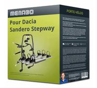 Menabò Porte-vélos Stand Up 3 – 3 vélos, fixation hayon, acier et aluminium