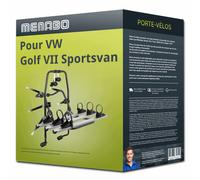 Menabò Porte-vélos Stand Up 3 – 3 vélos, fixation hayon, acier et aluminium