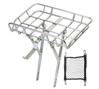 Porte-vélo pliable - Étagère portable en , panier arrière intégré, assemblage sans outils, rangement pliable compact, support de cadre stable, accessoire léger | Assemblage sans outil pour un