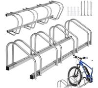 Tectake® Support vélo Râtelier Range vélo Rack vélo en Acier laqué pour 4 vélos, Support vélo sol ou mural, Accessoire VTT Vélo électrique, Vélo de course, Organisation du garage, Parking vélo