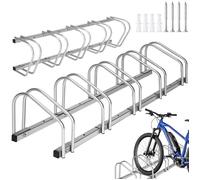 TecTake Porte Vélo, Support Vélo, Range Vélo au Sol, Mural en Acier - 5 argent