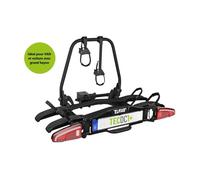 EUFAB 11650 TECDC1+ - Porte-vélos arrière pour 2 vélos électriques - Charge utile de 60 kg - Pédale Pliable - Feux arrière LED - Prémonté