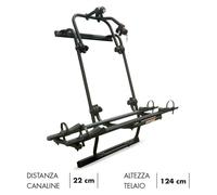 Porte-Vélos Arrière Fabbri BICI OK MTB VAN 2 Pour Ducato Jumper Boxer Noir