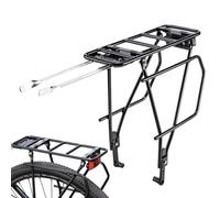 Porte-vélos arrière - Porte-vélos arrière - Porte-vélos arrière en alliage étanche télescopique avec logo réfléchissant pour bagages, vélo de route, montagne, trajets nocturnes, sécurité en plein air