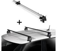 Porte-vélos Bike Pro + barres de toit VDP EVO acier compatibles avec Ford Escort 4 portes 1990-1999