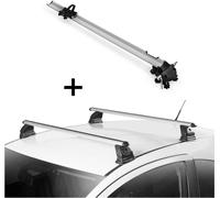 Porte-vélos Bike Pro + barres de toit VDP EVO ALU compatibles avec Opel Vectra C 4 portes 2002-2008