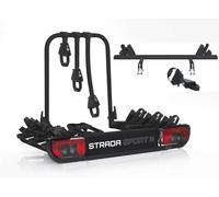 Porte-vélos d’attelage Atera Strada Sport M3 + adaptateur 4 vélos, noir