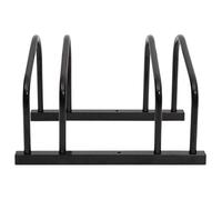 Porte-vélos en acier - VIDAXL - Pour 2 vélos - Noir - 43,5x33x26 cm - Acier galvanisé - Support à pneus 6 cm - Antivol