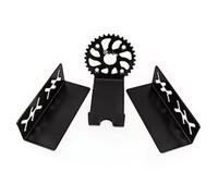 Porte-vélos mural horizontal en métal robuste | Rangement de vélos de garage peu encombrant pour vélo, scooter, vélo électrique, route, équilibre, pneu, intérieur, extérieur