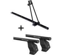 Porte-vélos ORION + barres de toit Menabo Tema acier compatibles avec Mercedes CLA Shooting Brake (X117 break 5 portes) à partir de 2015